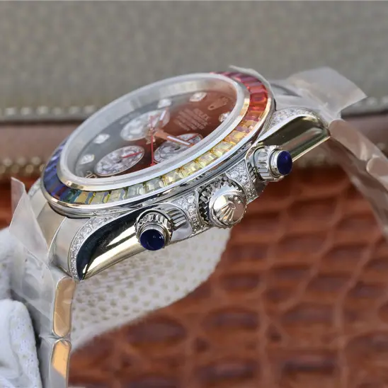 Rolex Daytona Rainbow Diamond Silver 40 mm - Image 6