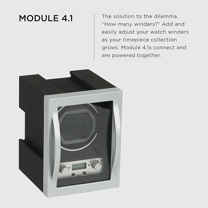 WOLF Module 4.1 Stackable Single Watch Winder w/Cover – 4 Units - Image 9
