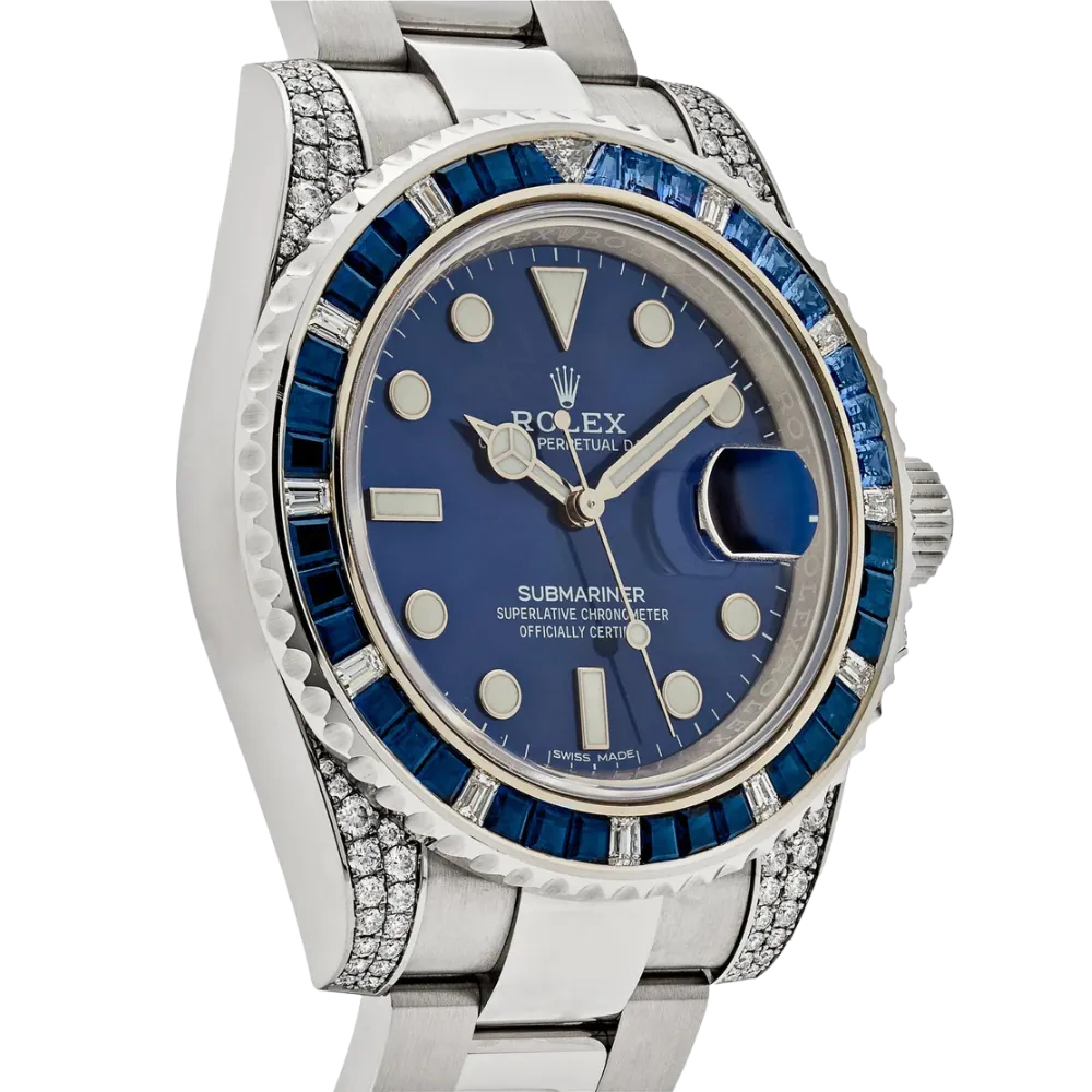 Rolex Submariner Date 116659SABR White Gold Blue Dial Sapphire Diamond Bezel - Image 4