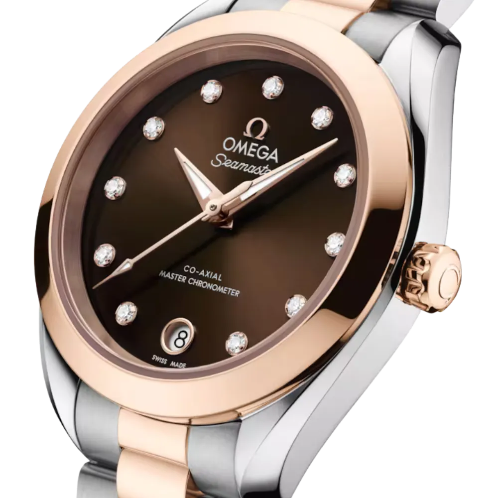 Seamaster Aqua Terra 150M 30 mm, steel ‑ Sedna gold on steel ‑ Sedna gold Ref. 220.20.30.20.63.001 - Image 3